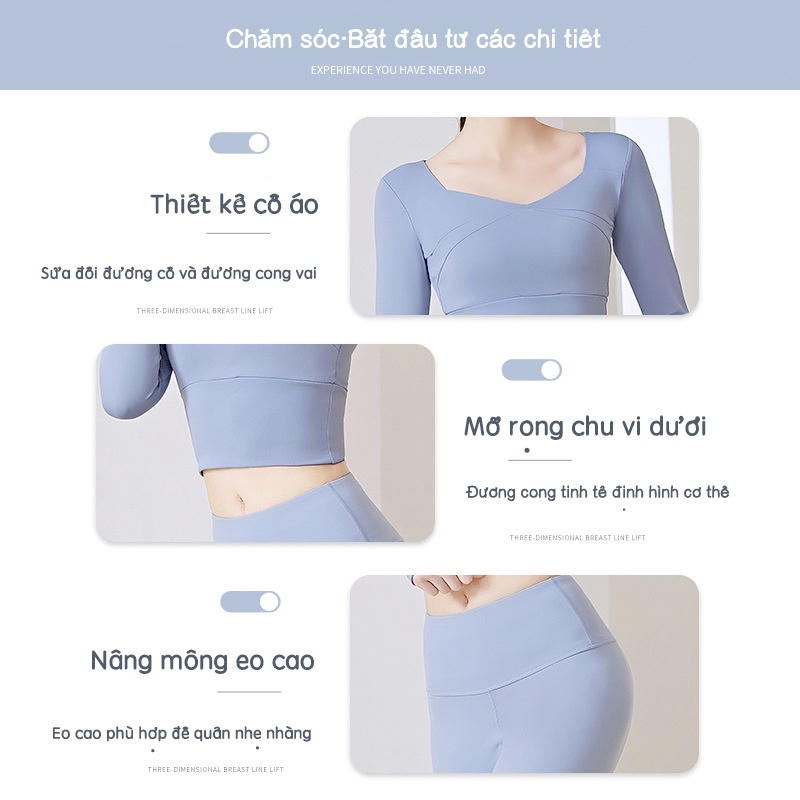 Bộ Tập Gym Yoga nữ, Bộ Đồ Tập Yoga Lưng Cao Không Đường May Thời Trang GY027