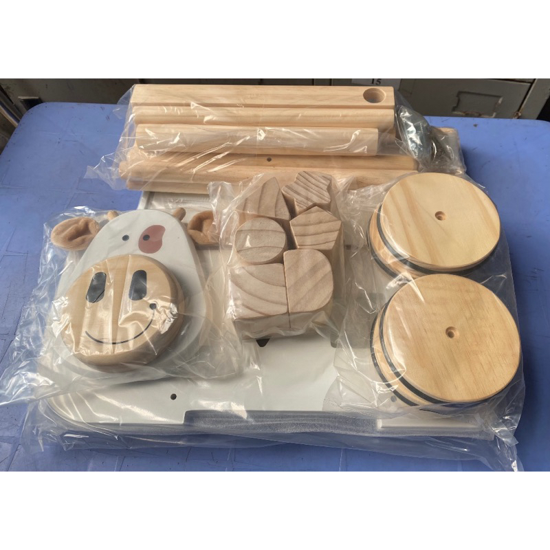 XE TẬP ĐI KIÊM CHÒI CHÂN BẰNG GỖ, KẾT HỢP CHƠI THẢ KHỐI