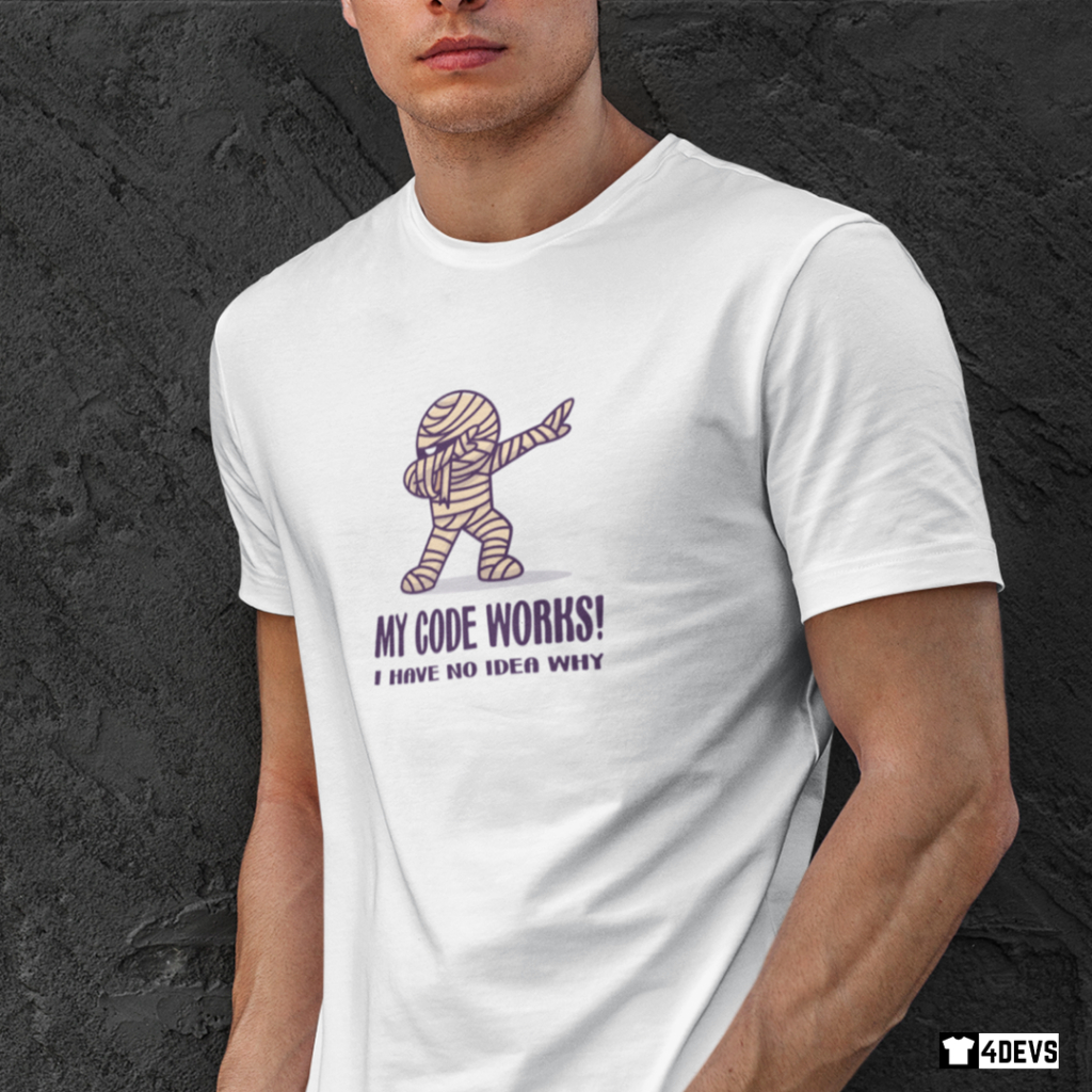 Áo thun IT tay ngắn Unisex Lập trình viên - My Code Works - I have no idea