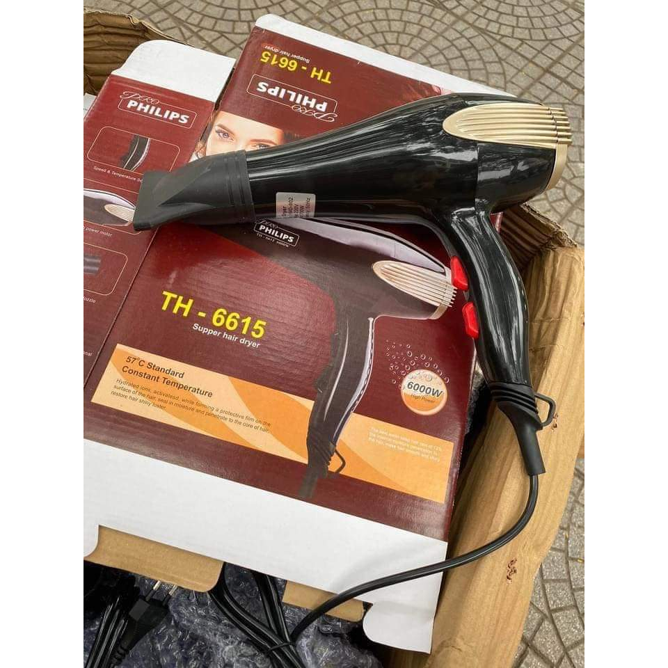 Máy sấy tóc PL công suất lớn 6000W, máy sấy tóc chuyên nghiệp sấy nhanh, sấy khoẻ - Tặng đầu sấy cụp