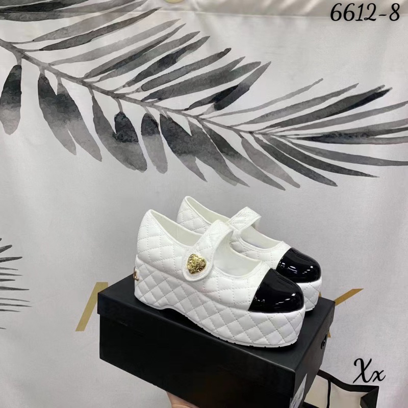 Giầy Búp Bê Xuồng Chann Neo Trắng Đen Kem Full Size 35-39  -  By Anh Dinh Phuong