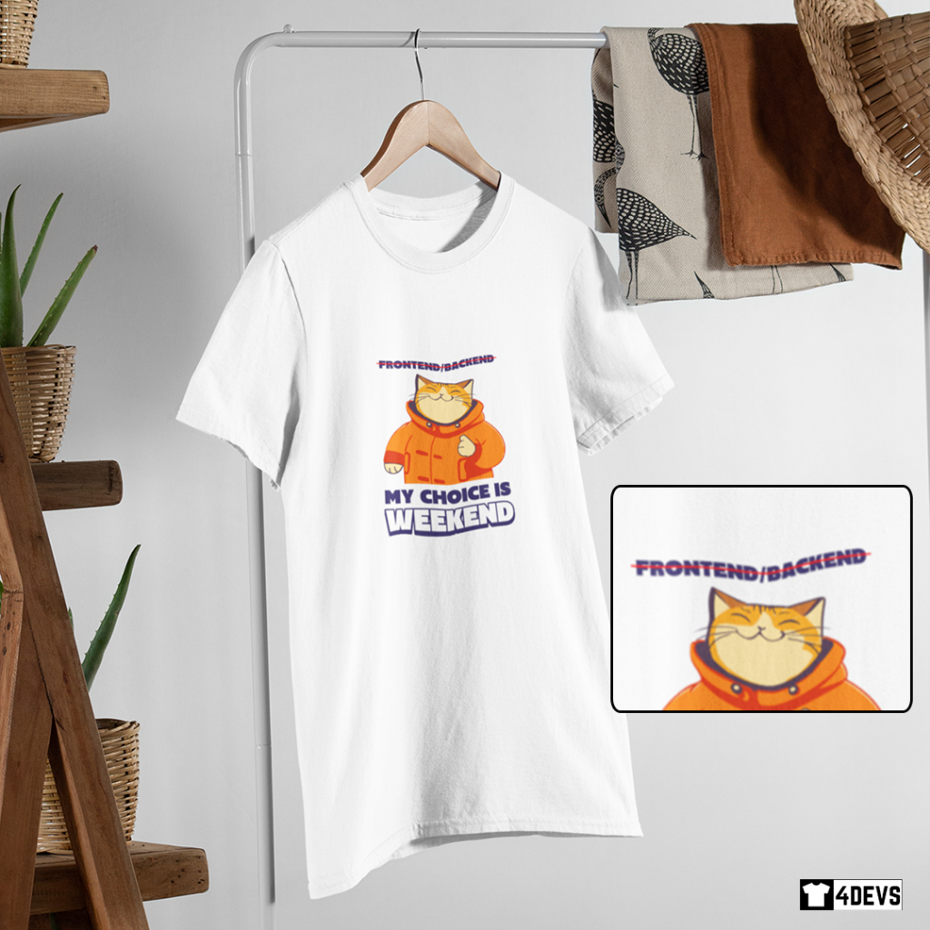 Áo thun IT tay ngắn Unisex Lập trình viên - WeekEnd Developer