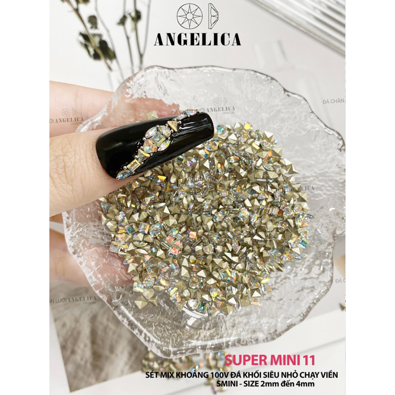 Đá khối chân lồi mini - sáng đẹp không bong chân