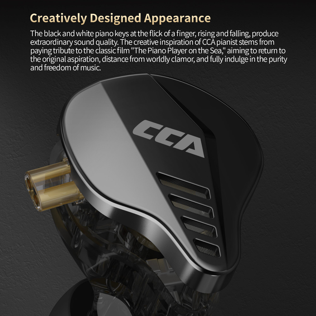 Tai Nghe CCA PIANIST | 1DD + 2 BA | ACOUSTIC CLASSICAL VOCAL POP | CÓ MIC