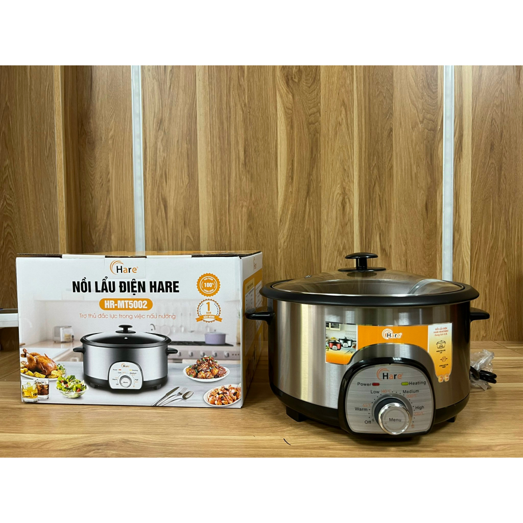Nồi lẩu điện đa năng HR-MT5002  - thương hiệu Hare - bảo hành 12 tháng
