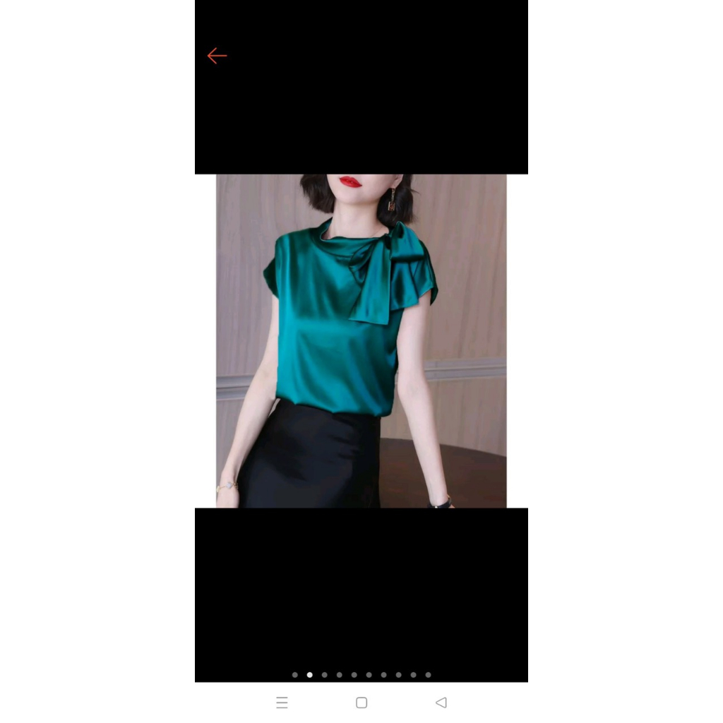 Áo bóng trơn kiểu nơ vai hàng cao cấp _ Áo sơ mi nữ phong cách hiện đại, trẻ trung fom chuẩn đẹp A4376 đủ size 40-90kg