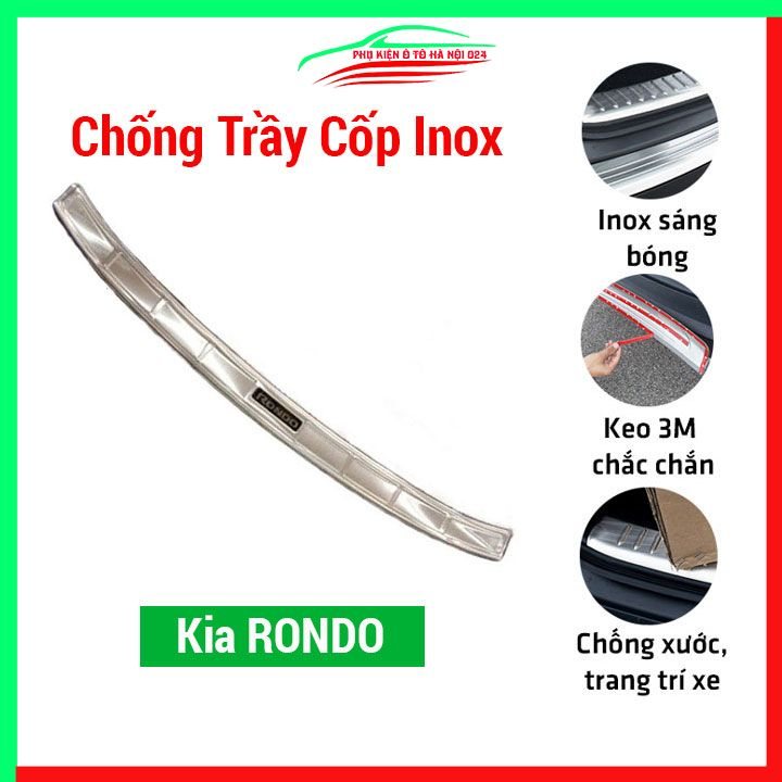 Ốp chống trầy cốp ngoài Inox Xe Rondo