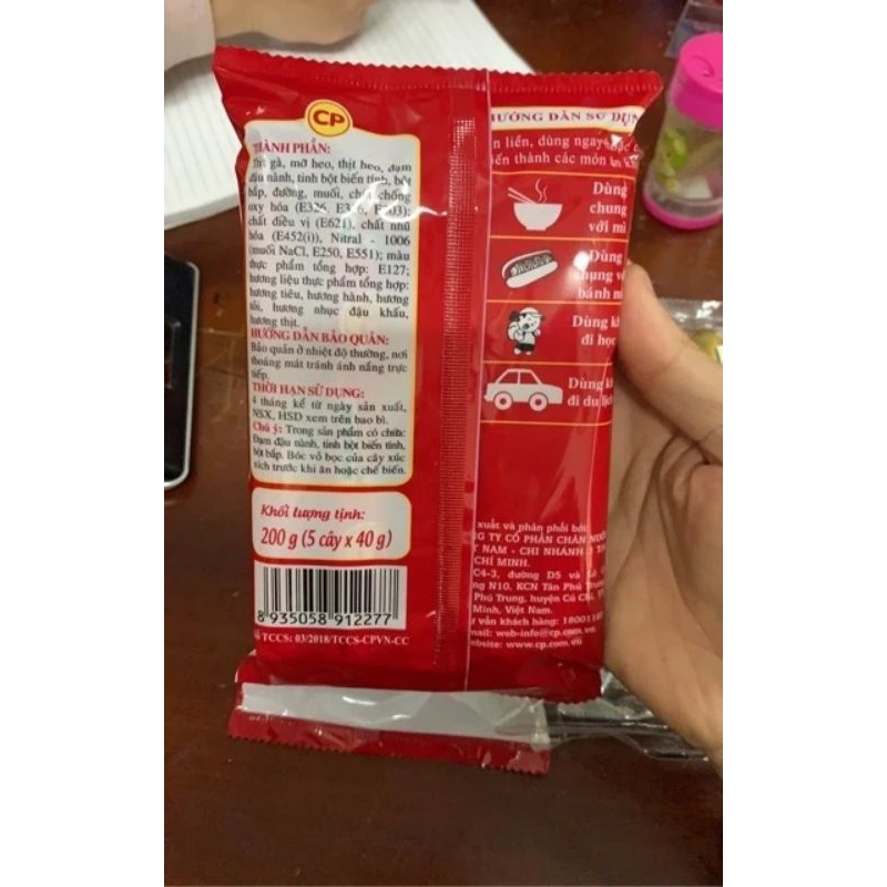 XÚC XÍCH TIỆT TRÙNG CP BÒ/HEO 200G