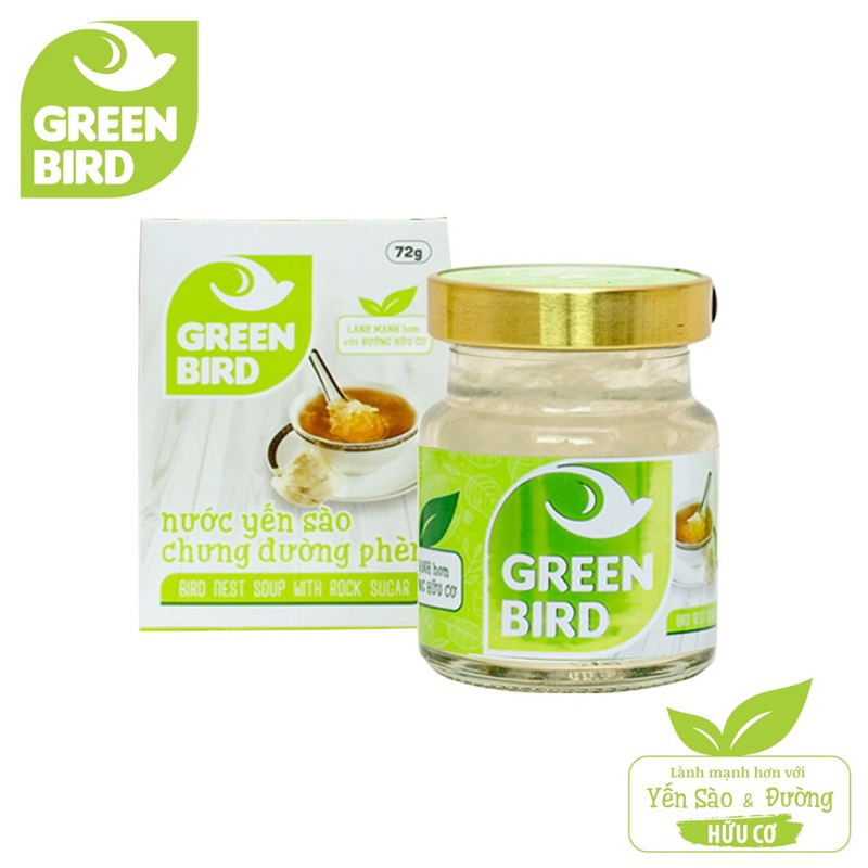 Green Bird - Nước Yến Sào Chưng Đường Phèn - Hũ đơn 72g