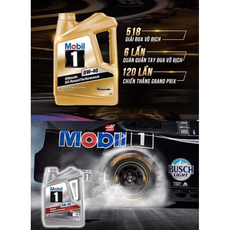 Dầu nhớt xe hơi cao cấp Mobil-1 0W40 1L chạy 20000km