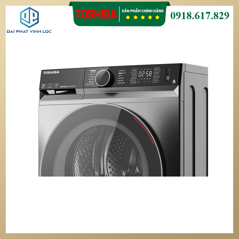 Máy Giặt Sấy Toshiba Inverter 10 Kg TWD-BM115GF4V - Tinh hoa thiết kế thủ công Takumi R9