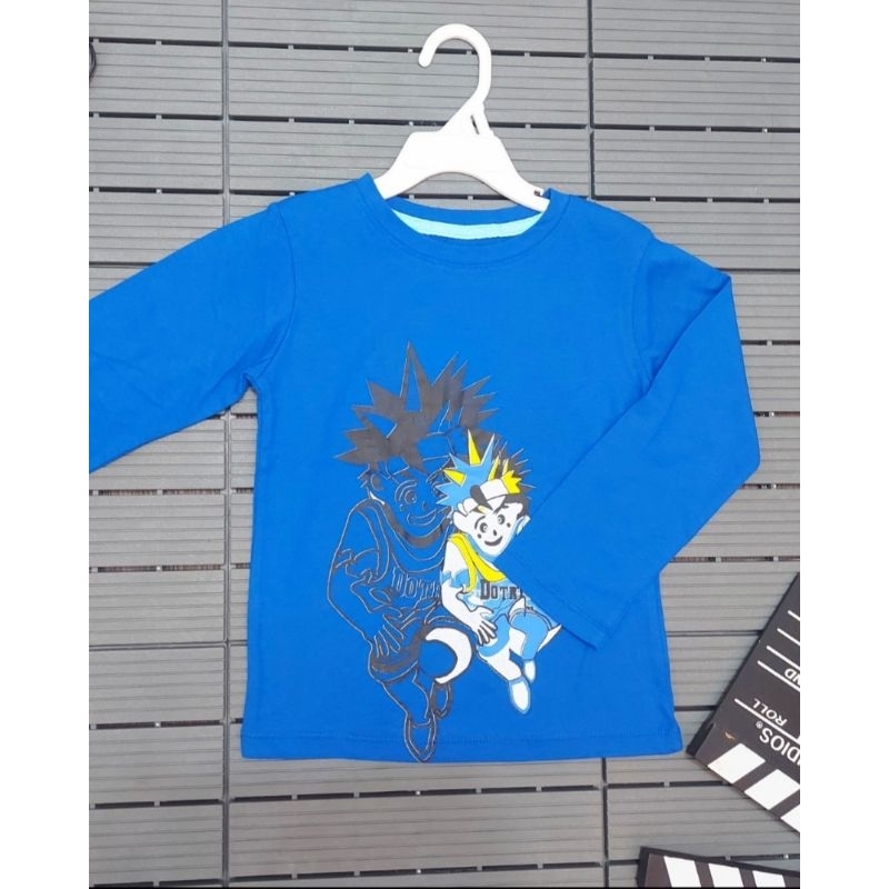 Áo bé trai dài tay thu đông chất cotton xuất dư mỏng mát size đại 20-50kg