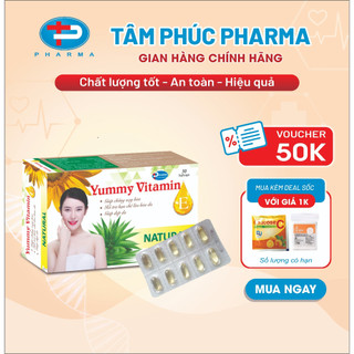 Viên uống yummy vitamin e tâm phúc pharma hỗ trợ hạn chế lão hóa da, giúp đẹp da hỗ trợ