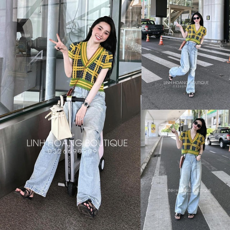 ÁO GILE KẺ  VÀNG CHANH