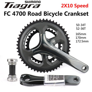 Đùi/giò đĩa shimano tiagra fc-4700 2x10 tốc độ 50/34t 36/52t 170mm + bb rs500 dành cho xe road