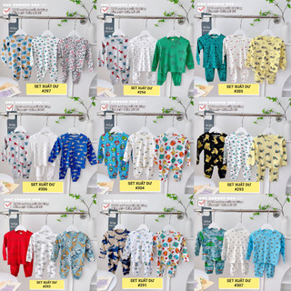 Set 3 bộ dài tay xuất dư bé trai