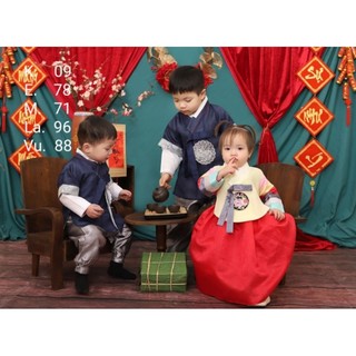 BỘ HANBOK BÉ TRAI ( ảnh tự chụp 100% )