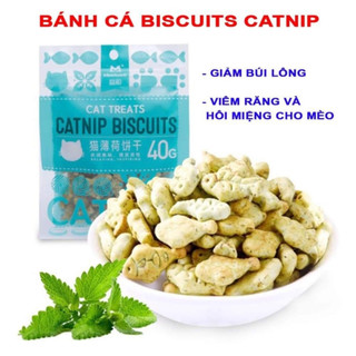 Bánh Thưởng Cá Catnip Cho Mèo 40g - Catnip Biscuits ăn vặt cho mèo