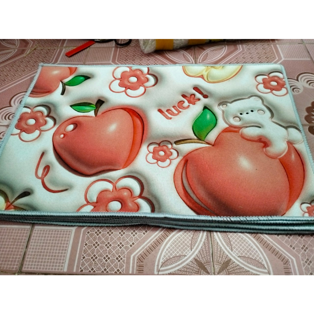 Thảm chùi chân 3D,thảm bếp hoạ tiết hình hoa có lớp chống trơn trượt giao ngẫu nhiên