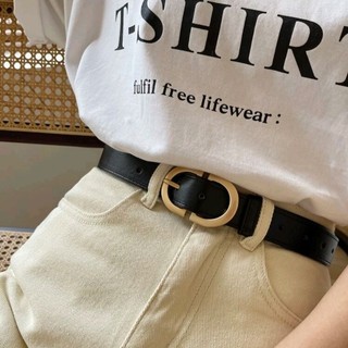 Thắt lưng da PU khóa bầu dục dành cho nữ