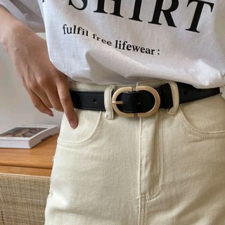 Thắt lưng da PU khóa bầu dục dành cho nữ