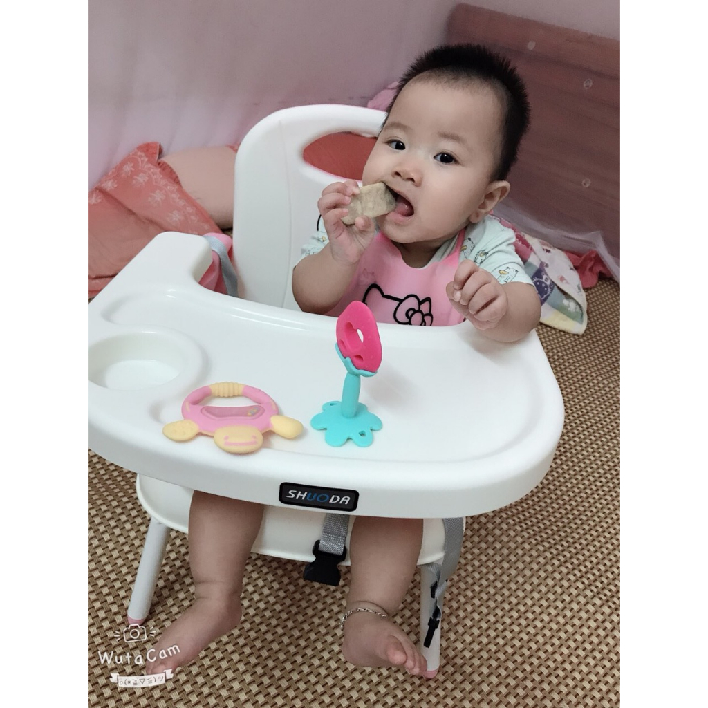 Ghế ăn dặm cho bé gấp gọn, ghế tập ăn cho bé 2 trong 1 kèm chân sắt