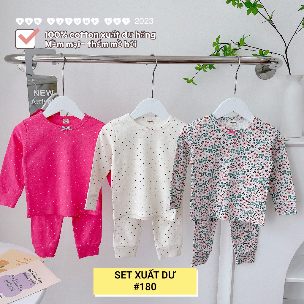 SET 3 BỘ DÀI TAY XUẤT DƯ BÉ GÁI 2023