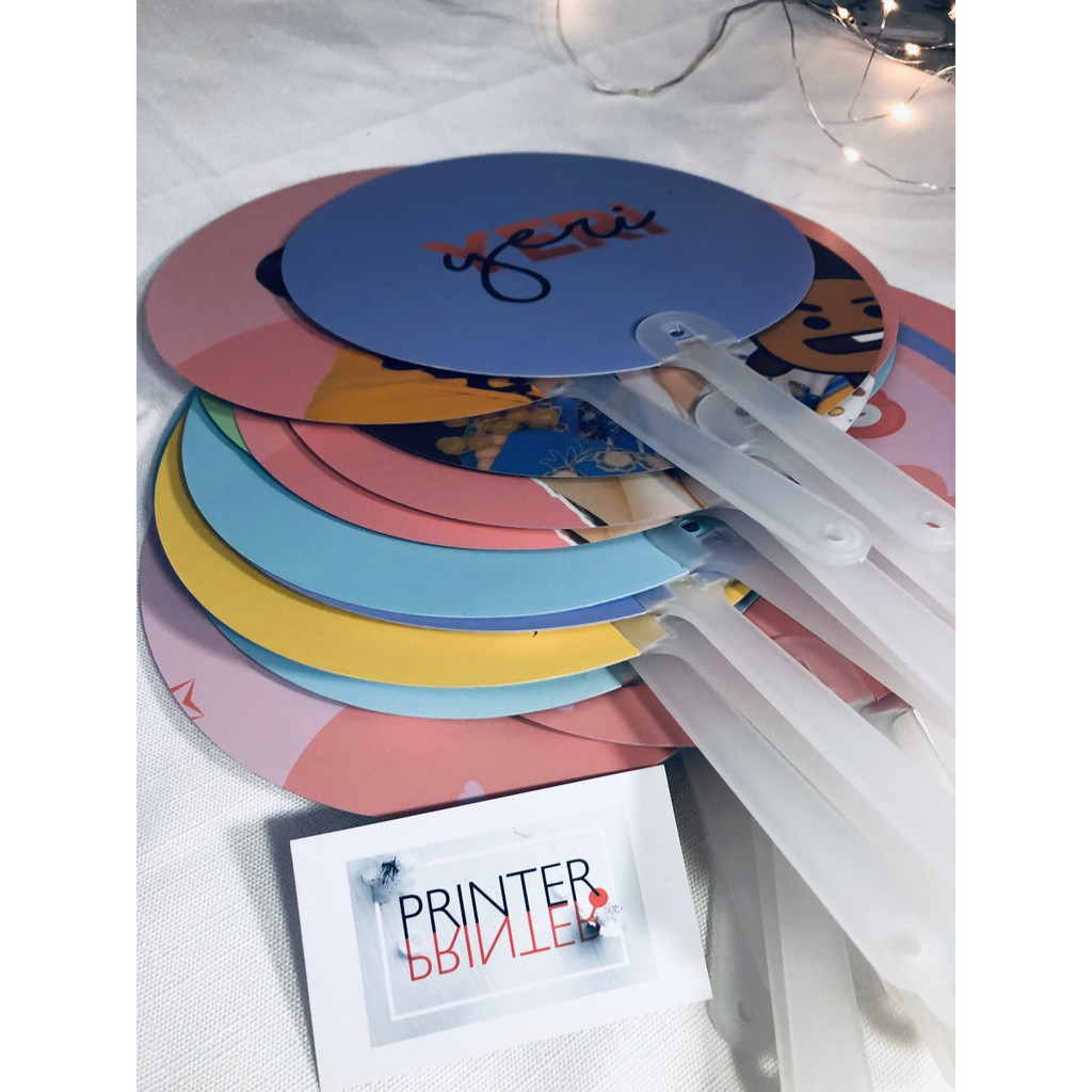 Quạt tròn 17cm - Quạt cầm tay in theo yêu cầu 2 mặt