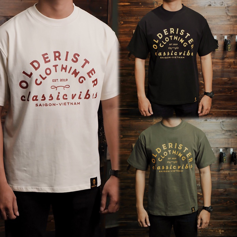 Áo Thun Retro Text - Olderister | 3 màu| Premium Cotton