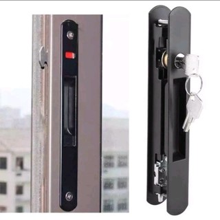 Chốt sập tự động 2 mặt, chốt sập có chìa cửa lùa nhôm Xingfa