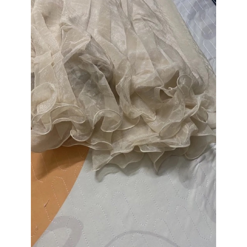 Chân váy voan 2 lớp dáng dài