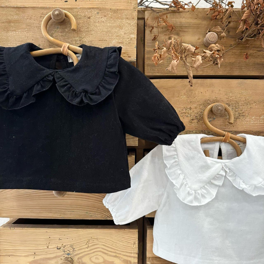 [IMYME] Áo blouse dài tay cổ bèo Hàn Quốc hãng IMYME cho bé (baby winter)