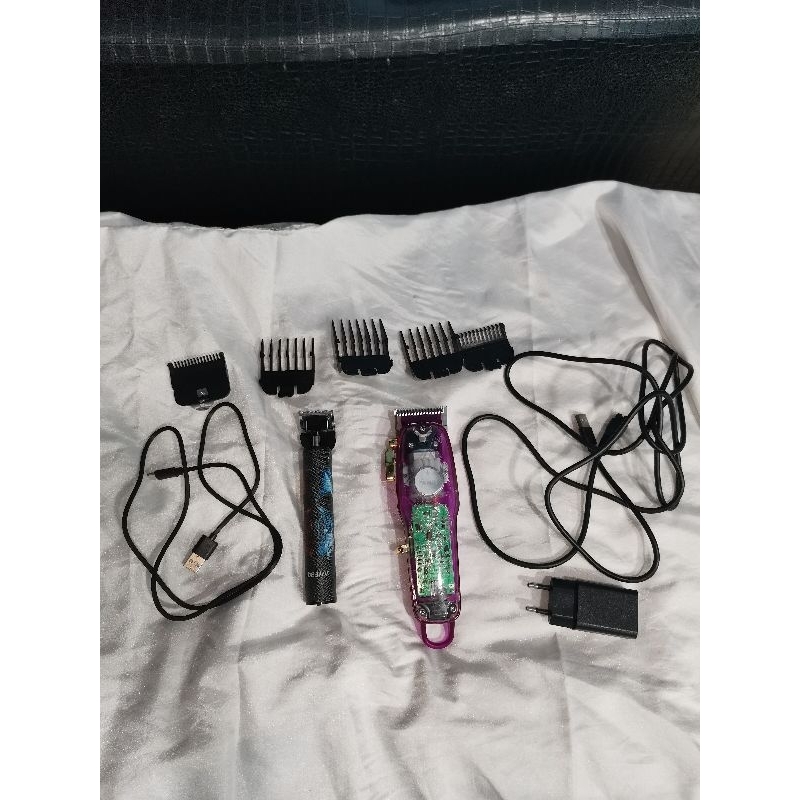 🇻🇳 Combo 2 máy tông đơ cũ cắt tóc và chấm viền + khăn choàng cắt tóc