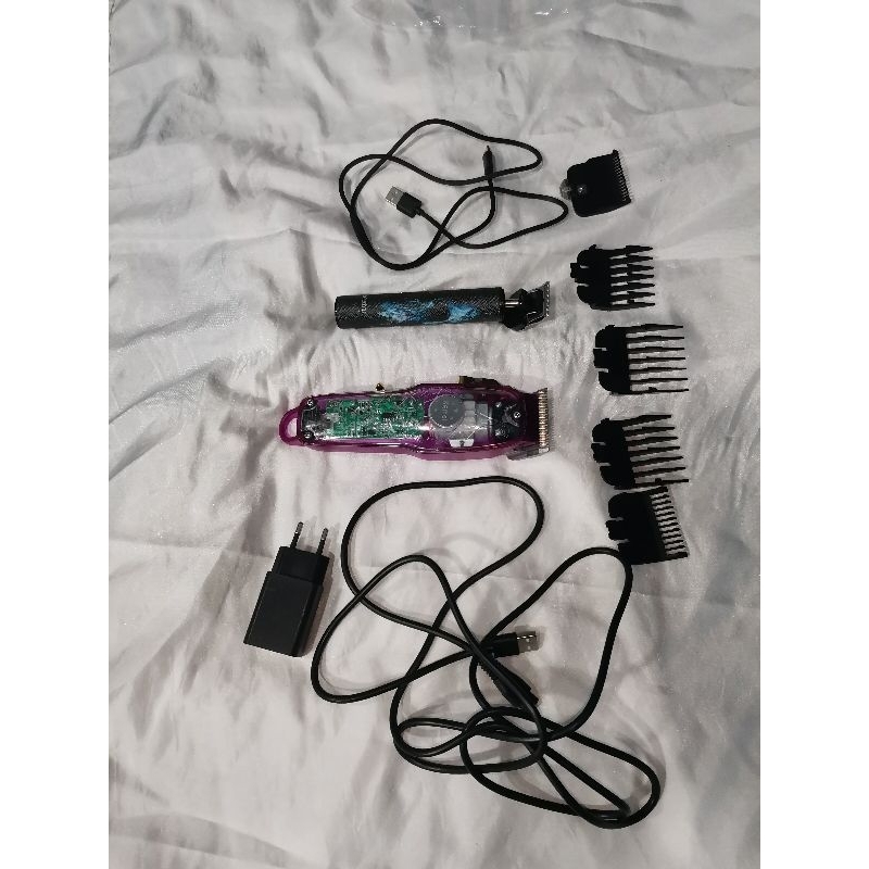 🇻🇳 Combo 2 máy tông đơ cũ cắt tóc và chấm viền + khăn choàng cắt tóc