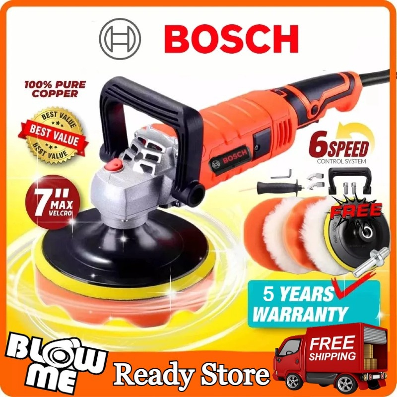 1400W Máy đánh bóng ô tô điện cầm tay / Handheld Electric Car Waxing Polisher Machine M14 Polisher 180mm Car Paint Cares