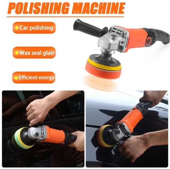 1400W Máy đánh bóng ô tô điện cầm tay / Handheld Electric Car Waxing Polisher Machine M14 Polisher 180mm Car Paint Cares