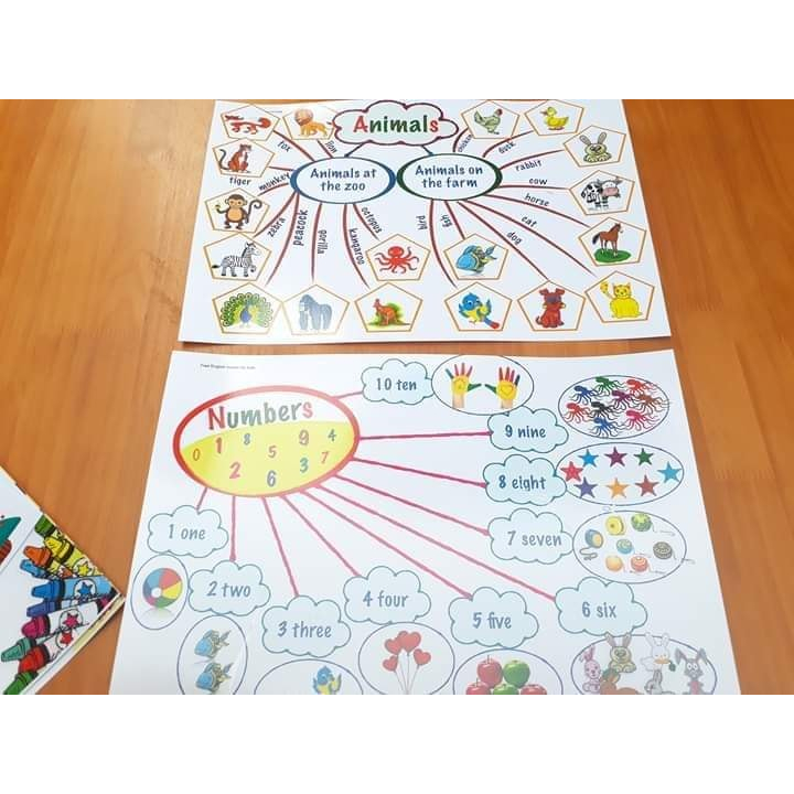 Sơ đồ tư duy tiếng anh MINDMAP 11 chủ đề - Giúp con làm quen thuyết trình