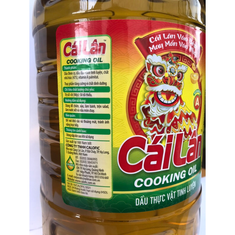 Dầu ăn cái lân chai 5L