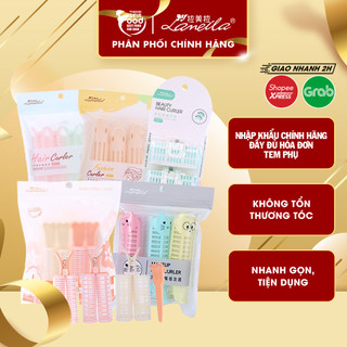[NHẬP KHẨU CHÍNH HÃNG] Set Lô Cuốn Tóc Có Kẹp Cố Định Làm Phồng Chân Tóc, Tạo Kiểu Tóc Xoăn Lameila - Màu ngẫu nhiên