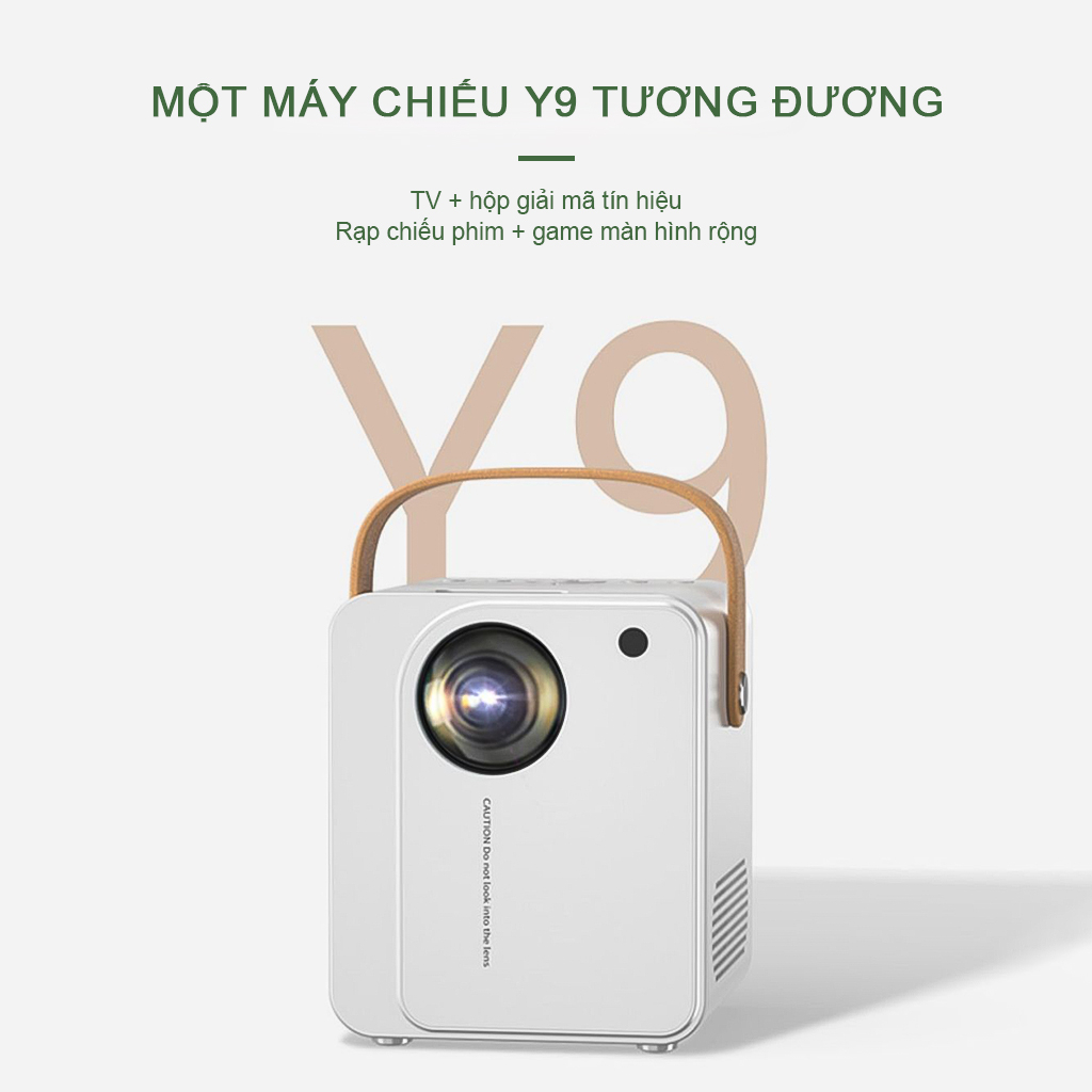 Máy Chiếu Mini Y9 PRO Android 7.0, Full HD 1080, Kết Nối Điện Thoại, đổi mới 30 ngày bảo hành 12T