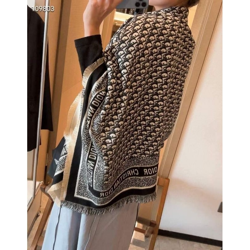 Khăn Choàng Dạ Vuông Dior Cao Cấp 140x140cm_Minsua