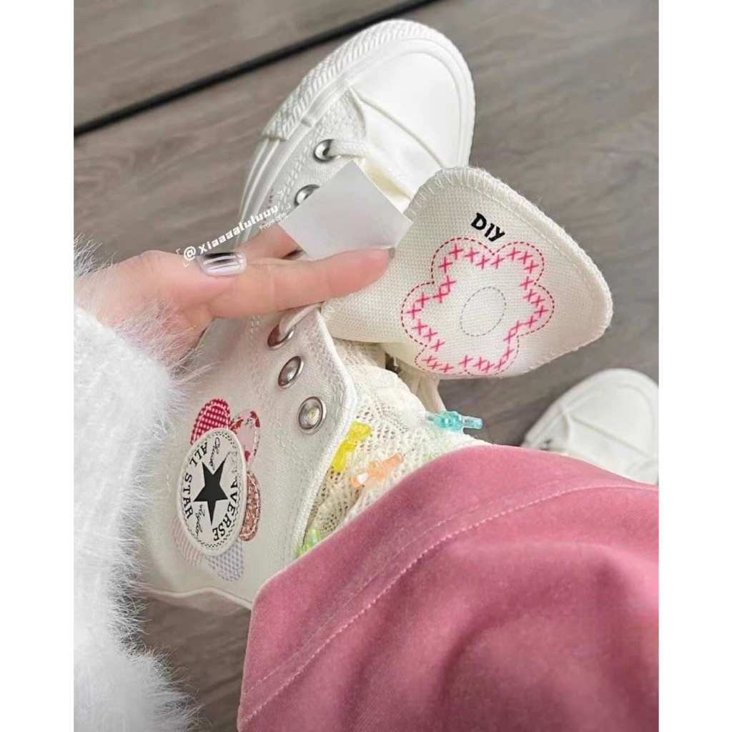 GIÀY SNEAKER CV BÔNG HOA