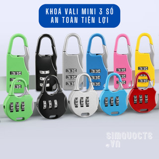 Ổ Khoá Mini 3 Chữ Số Đảm Bảo An Toàn Tiện Dụng Khoá Số Mini Cho Valy/ Balo Du Lịch
