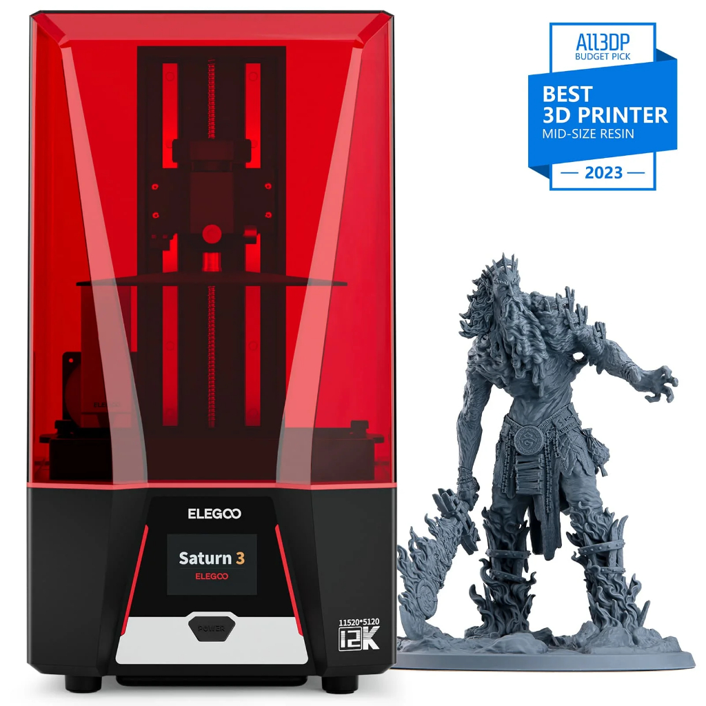 Máy in 3d resin ELEGOO Saturn 3 12K độ chính xác cao, chuyên cho Nha Khoa và Nữ Trang
