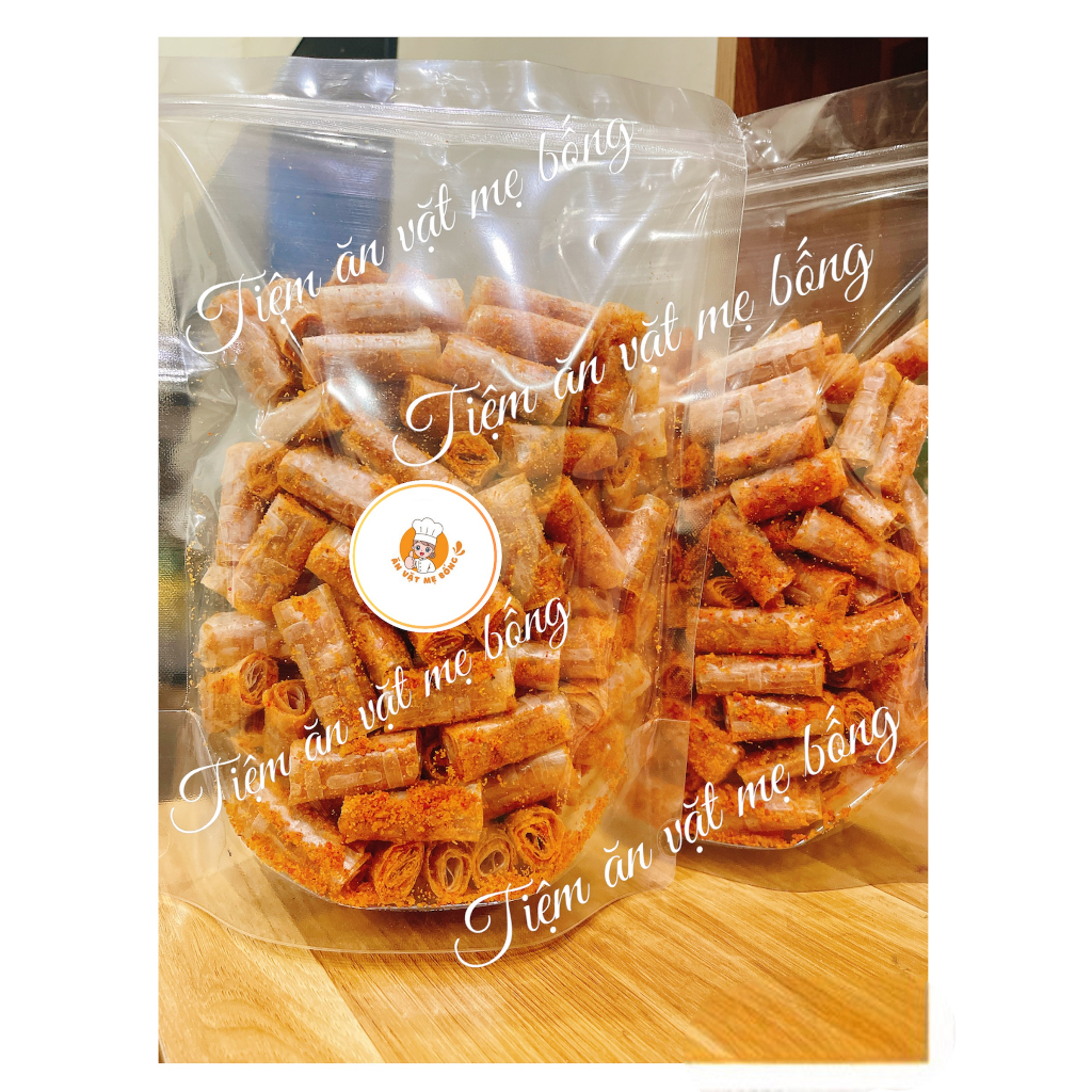 Bánh Tráng Cuộn Phô Mai Tôm Mực Siêu Ngon Gói 500g Tiệm Ăn Vặt Mẹ Bống