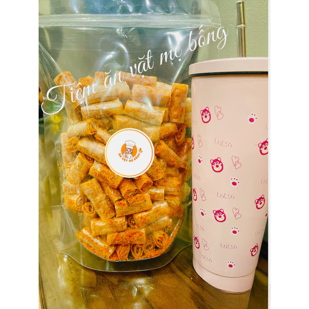 Bánh Tráng Cuộn Phô Mai Tôm Mực Siêu Ngon Gói 500g Tiệm Ăn Vặt Mẹ Bống