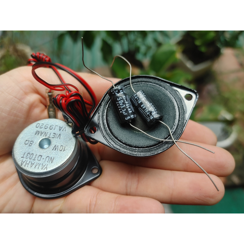Củ loa treble rời Yamaha hàng Việt Nam 10W 8ohm. Kèm sẵn dây và tụ 3.3uf, DIY âm siêu cao, treble mịn và sáng tiếng