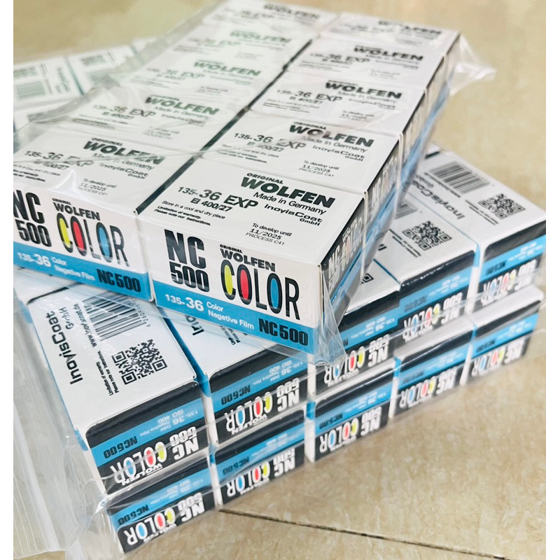 Phim chụp ảnh màu của Đức WOLFEN COLOR NC500 36EXP date 11/2025 film 35mm tráng C41