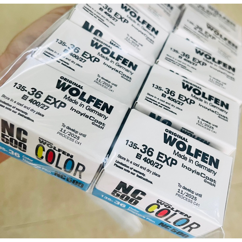 Phim chụp ảnh màu của Đức WOLFEN COLOR NC500 36EXP date 11/2025 film 35mm tráng C41