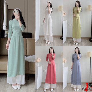 Áo dài cách tân lụa ngọc trai nhiều màu